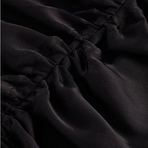 NWT Express Black Cowl Neck Ruched Side Tie Mini Slip Dress Size Small - Picture 9 of 16